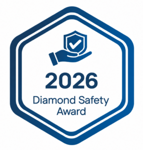 Munger Construction 2026 CT ABC Diamond Safety Award badge